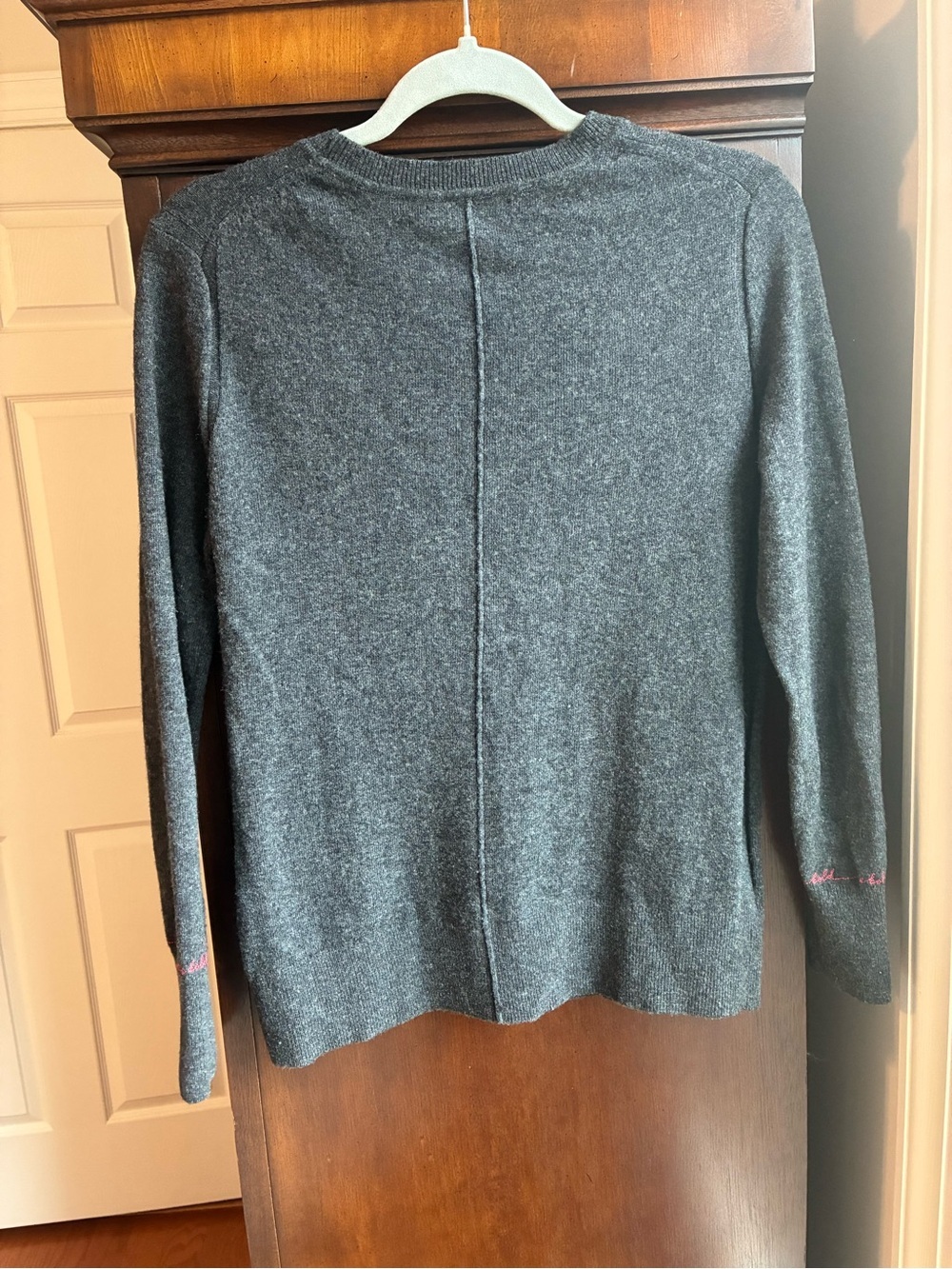 Banana Republic Italian Merino Blend Merino Wool Crewneck Sweater Gray Small - Picture 7 of 7